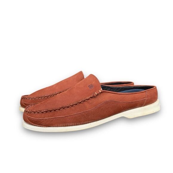 Columbia Bayview Clog Rust Brown Leather Slip on Mules Outdoor Slippers size 9 - Picture 5 of 13